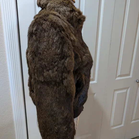 Luxurious Vintage Authentic Rabbit Fur Bomber Jacket - Picture 7 of 15
